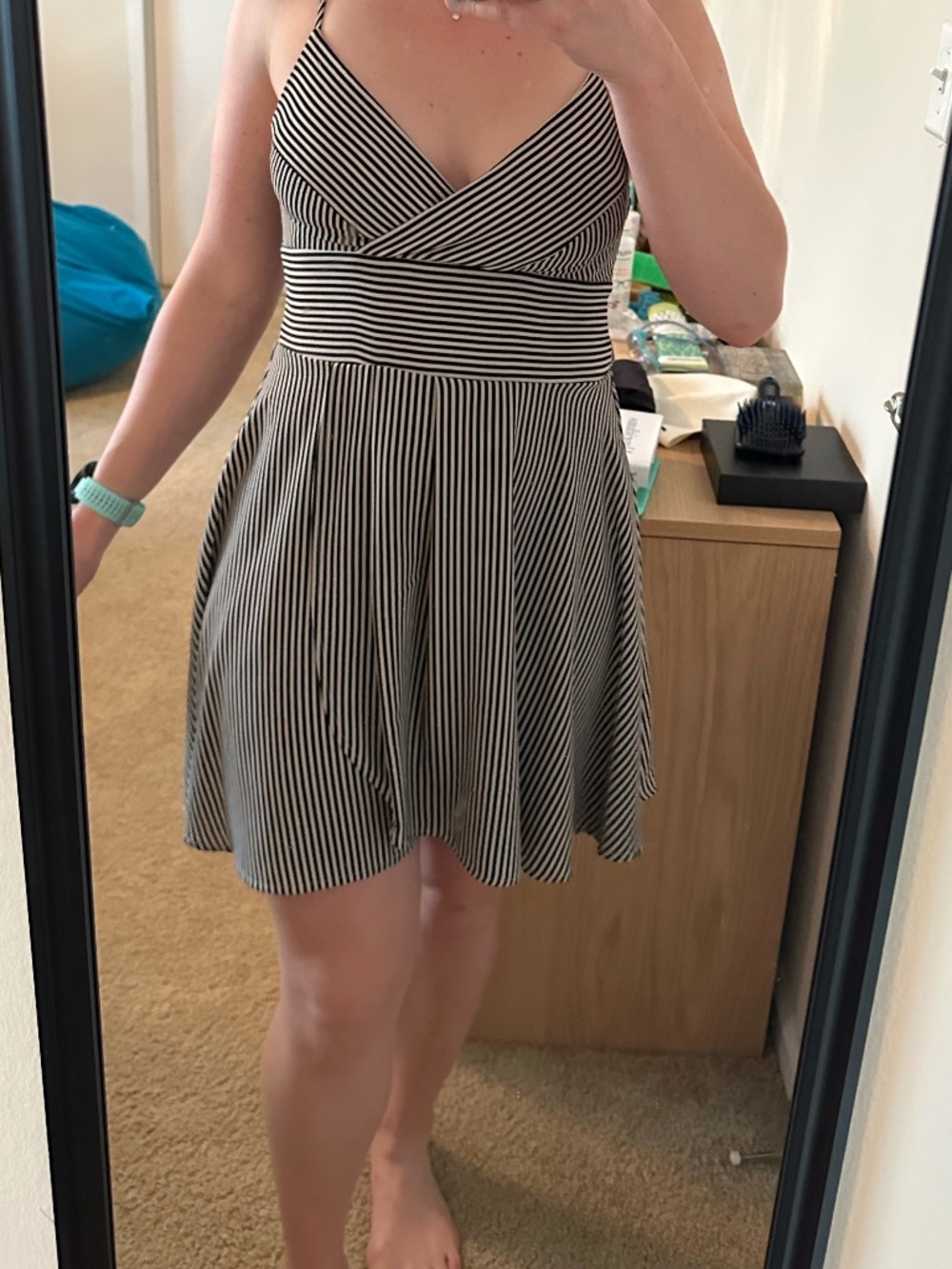 Strappy striped springtime dress